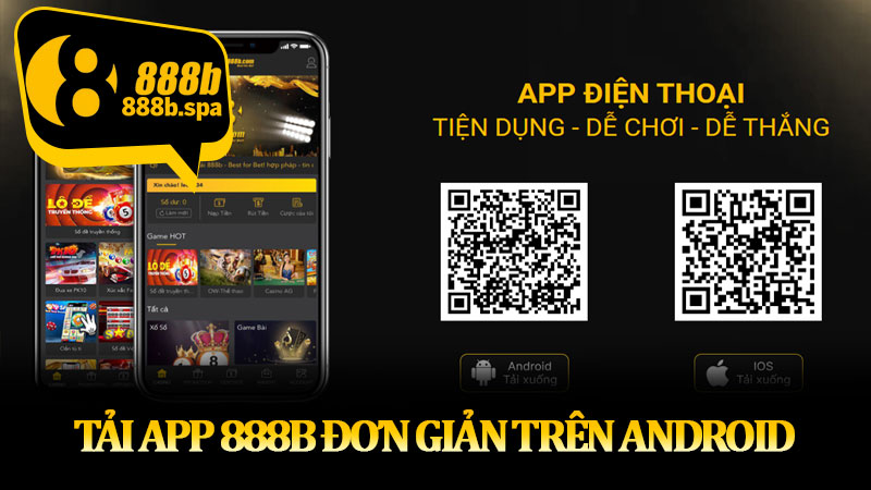 Tải app 888B đơn giản trên Android